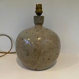French Table light, enamelled stoneware base with rope shade