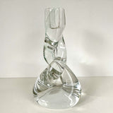 A Heavy Twisted Glass Candlestick
