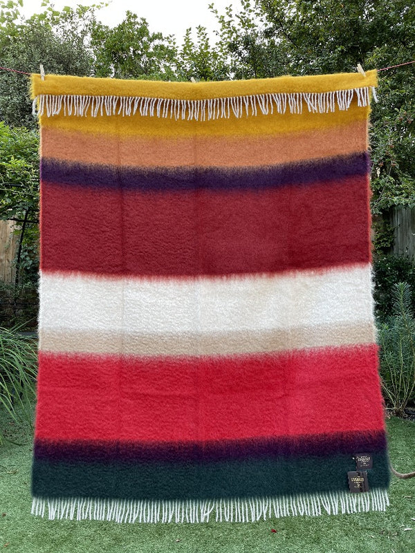 Colourful and super soft throw/blanket ideal to cuddle up with on those cold winter nights or drape it over furniture for a colourful note