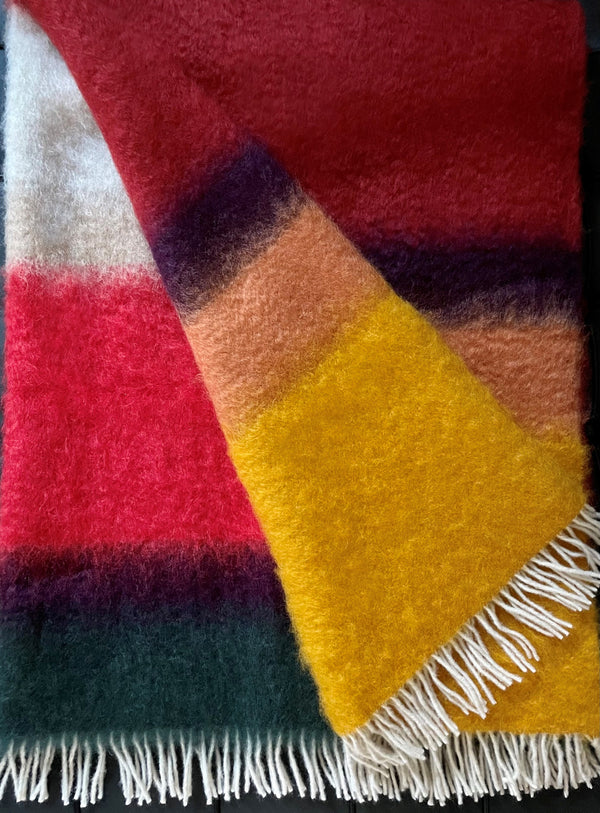 Super soft wool and mohair throw