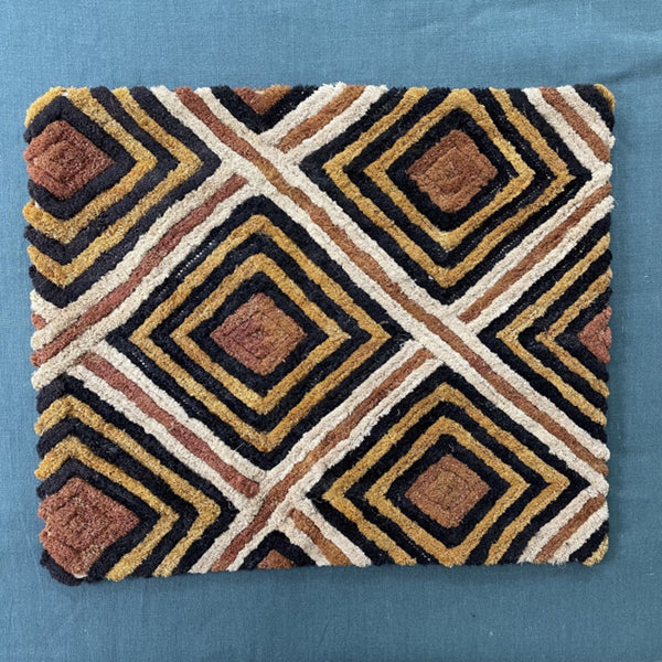 Beautiful vintage African Shoowa cushion cover, 60x50cm, use to add an instant refresh the decoration scheme of your living space and dress your sofa.