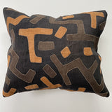 Beautiful vintage African Kuba Cloth cushion cover 50 x 60cm.,use to add an instant refresh the decoration scheme of your living space and dress your sofa.