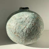 Thrown and hand-coiled Stoneware large Pod by Claire Lardner Burke, beautiful decorative piece.