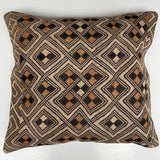 Beautiful geometric design, vintage African Shoowa Cloth cushion cover 50 x 60cm, use to add an instant refresh the decoration scheme of your living space and dress your sofa.