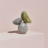 Slice by Vic Wright, sculpture with iron, ink and casting cement.