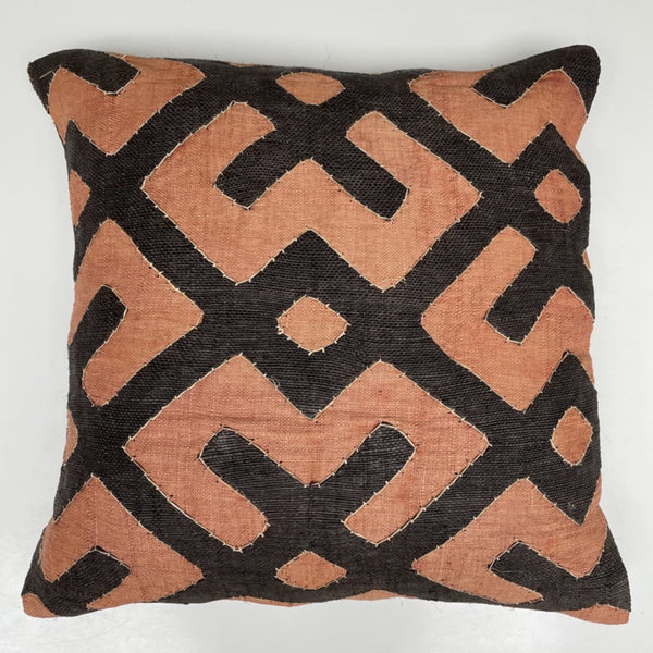 African Kuba Cloth cushion cover 50x50cm, use to add an instant refresh the decoration scheme of your living space and dress your sofa.