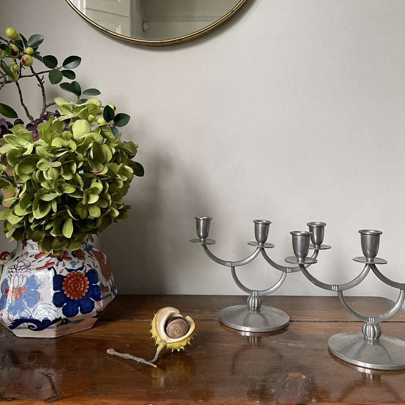 Mid-century Pewter Candlesticks, Svenskt Tenn