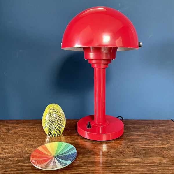 Modernist Red Table Lamp c1970s, add a pop of colour to your space