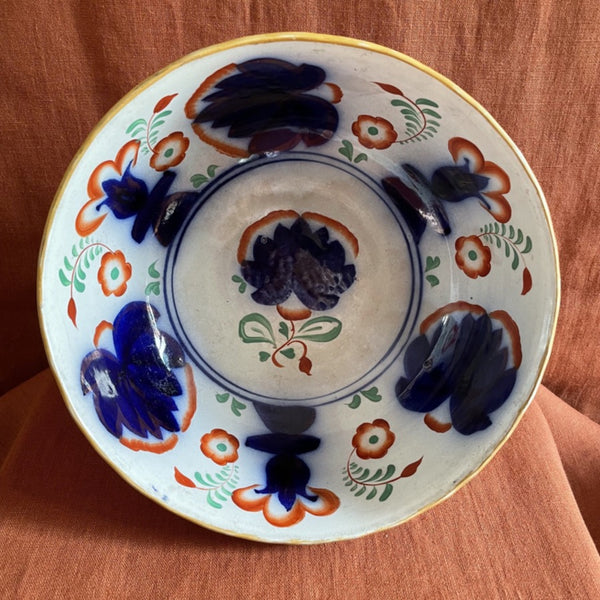 Pretty Large Decorative Antique Bowl "Gaudy Welsh", would make a beautiful table centre piece.