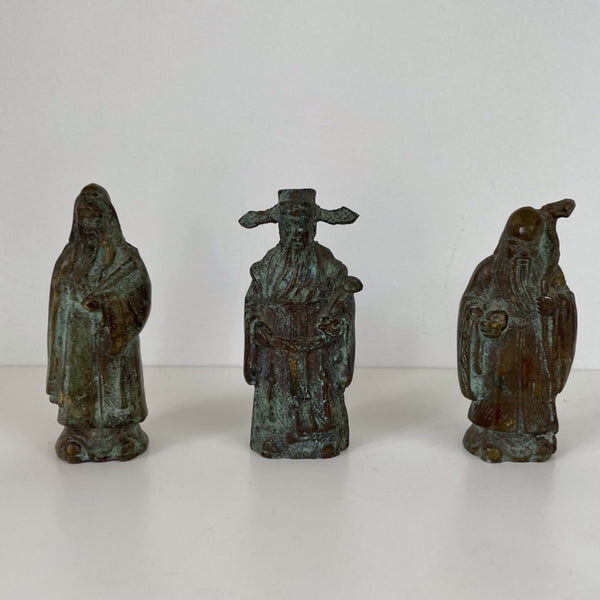 A trio of antique Bronze Figures