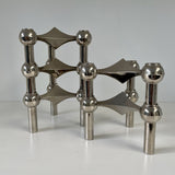 Stoff Chrome Candlesticks/holders five pieces can be arranged in many ways.