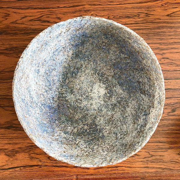 Hand-coiled, stoneware large bowl, beautiful decorative piece, ideal table centre piece.