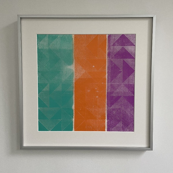 Edition Print on tissue paper by Josine Bradbear, in aluminium frame